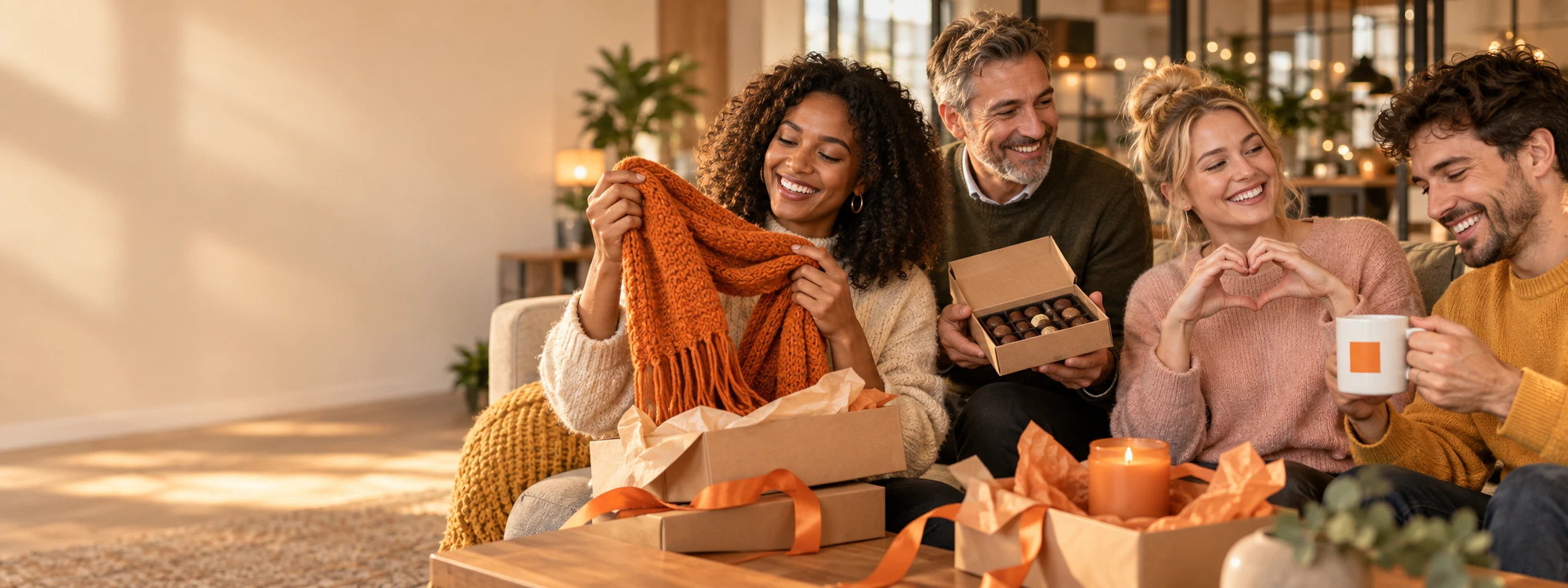 Team pakt eindejaarsgeschenken uit